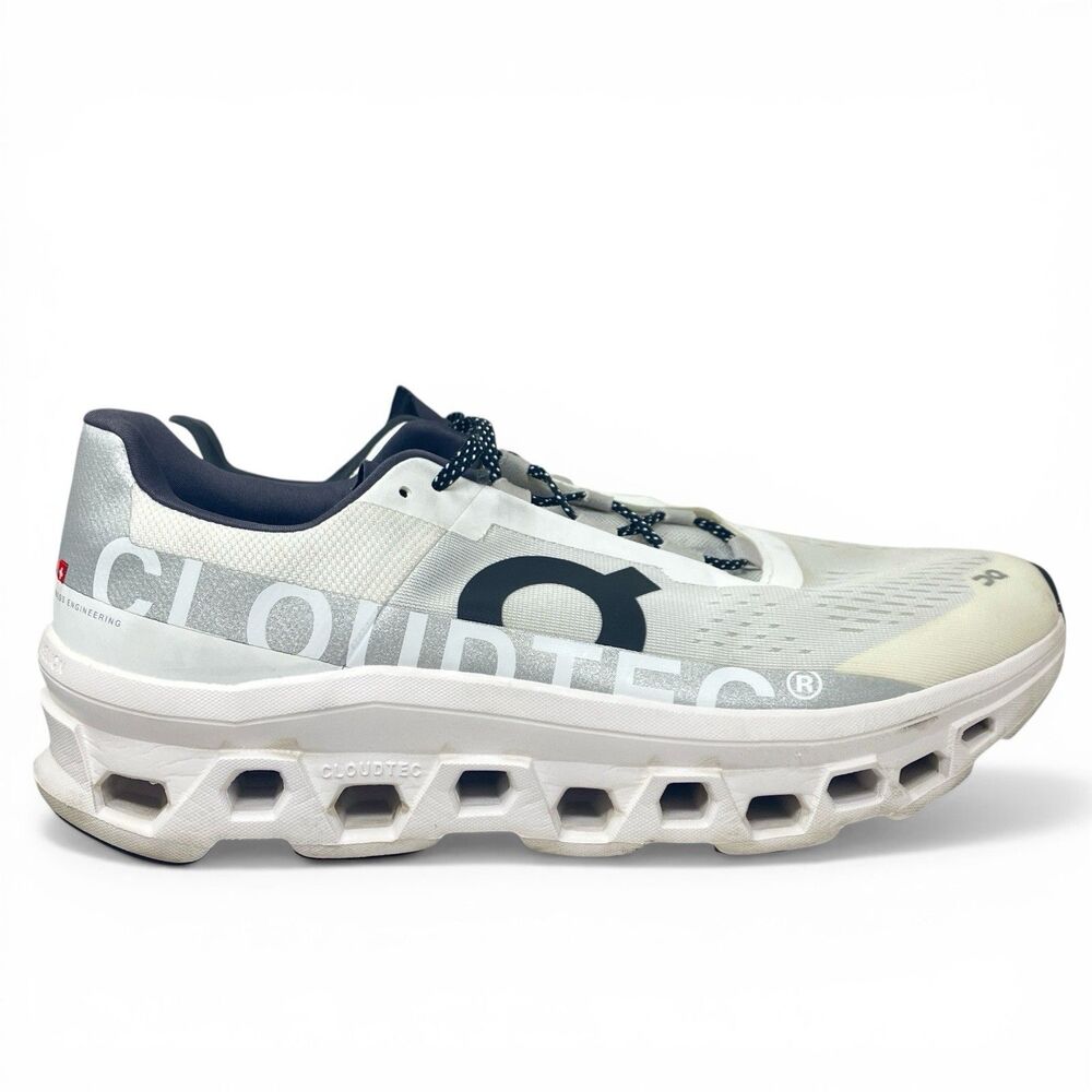 On Cloud Sneakers Mens 13 White Cloudmonster Cloudtec Running Helion 61.98288‎